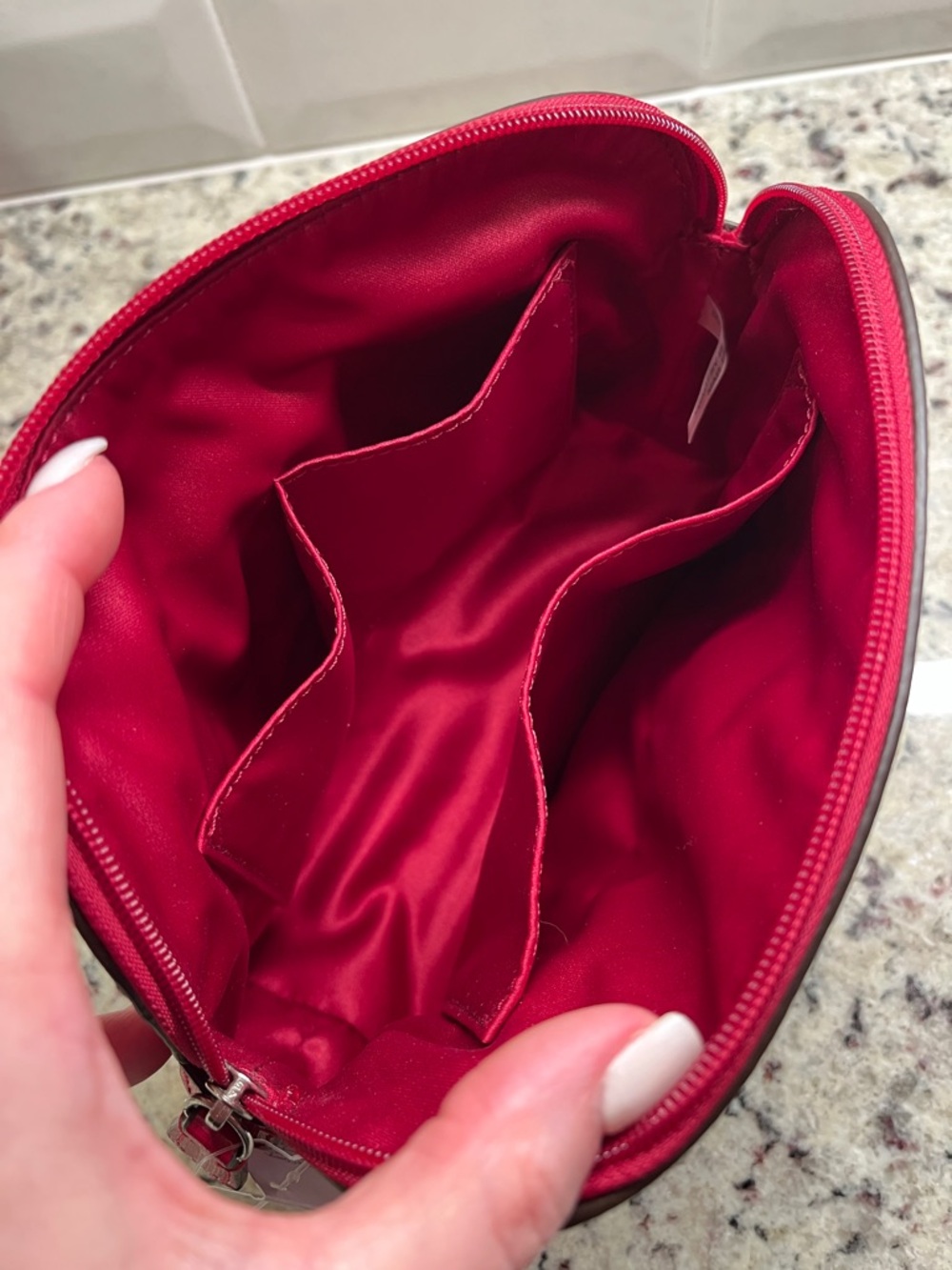 Coach Red Saffiano Patent Leather Cosmetic Case NWT - Picture 9 of 9